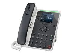 Poly Edge E220 - VoIP-telefon med anrops-ID/samtale venter treveis anropskapasitet - SIP, SDP - multilinjedrift - 16 linjer - midnattsbl&#229;, hvit