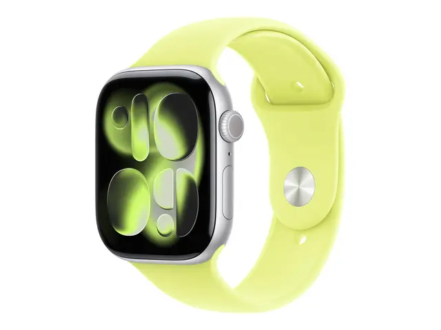 Apple - Bånd for smart armbåndsur 46mm S/M-størrelse neongul Watch...