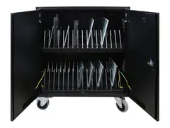 LEBA NoteCart Flex Extended 32 - Vogn (kun lading) for 32 nettbrett / notebook-er - USB-C lading - l&#229;sbar - skjermst&#248;rrelse: inntil 15,6&quot;