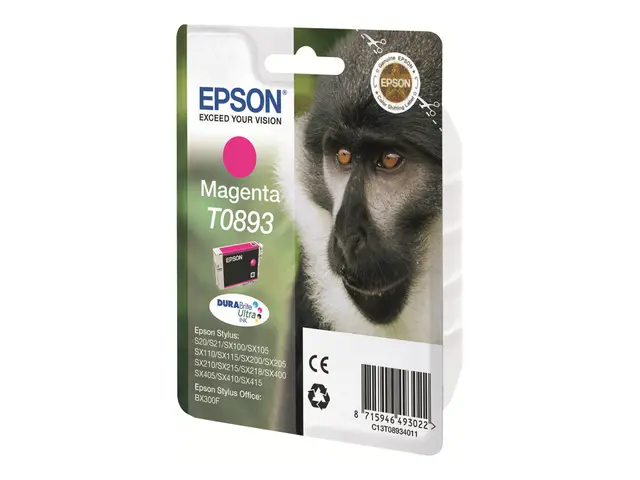 Epson T0893 - 3.5 ml - magenta - original - blister - blekkpatron ...