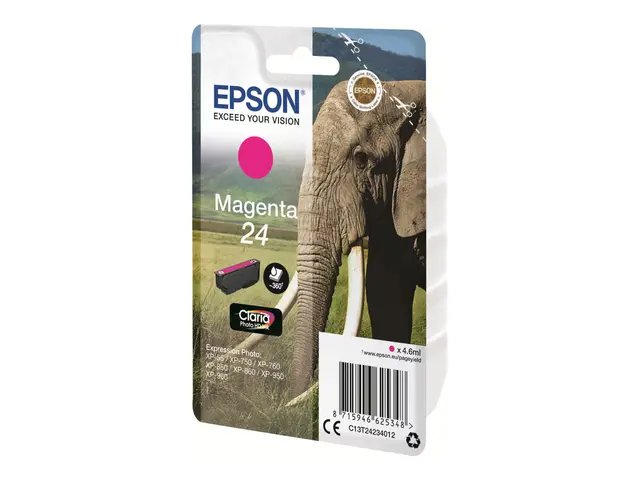 Epson 24 - 4.6 ml - magenta - original - blekkpatron - for Express...