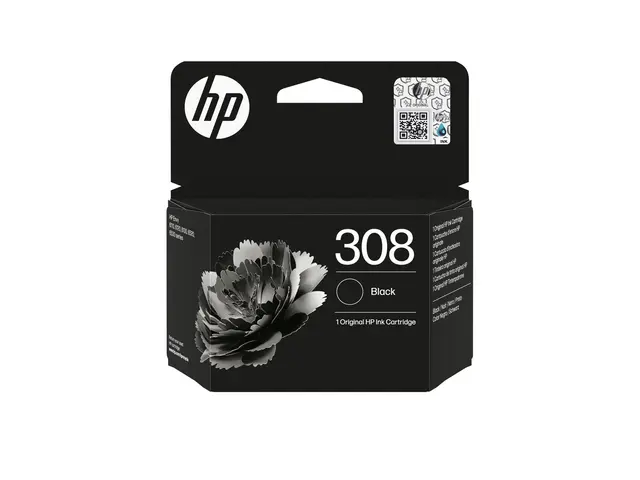 HP 308 - Svart original boks blekkpatron