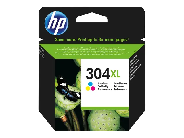 HP 304XL - Høy ytelse - farge (cyan, magenta, gul) - original - bl...