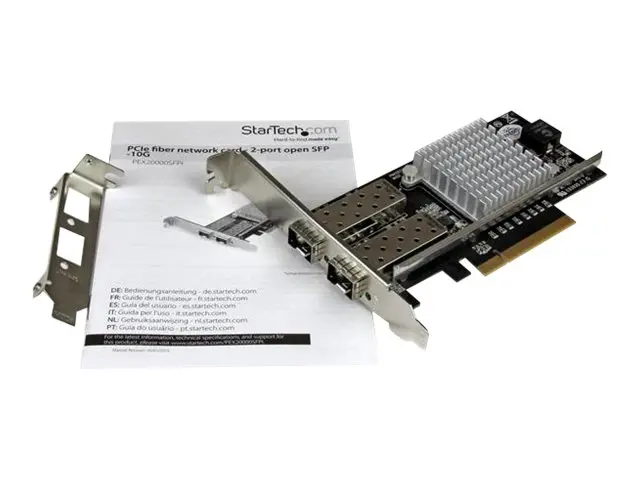 StarTech.com 10G Network Card - 2x Open SFP+ Multimode LC Fiber Co...