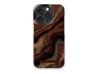 IDEAL OF SWEDEN - Baksidedeksel for mobiltelefon MagSafe-samsvar - resirkulert polykarbonat, sink-legering - dark amber marble - for Apple iPhone 15 Pro