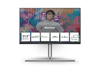 AOC U32U3CV - Graphic Pro Series - LED-skjerm 32" (31.5" synlig) - 3840 x 2160 4K @ 60 Hz - Nano IPS - 400 cd/m² - 1000:1 - DisplayHDR 400 - 4 ms - 2xHDMI, DisplayPort, 2xUSB-C - høyttalere - svart