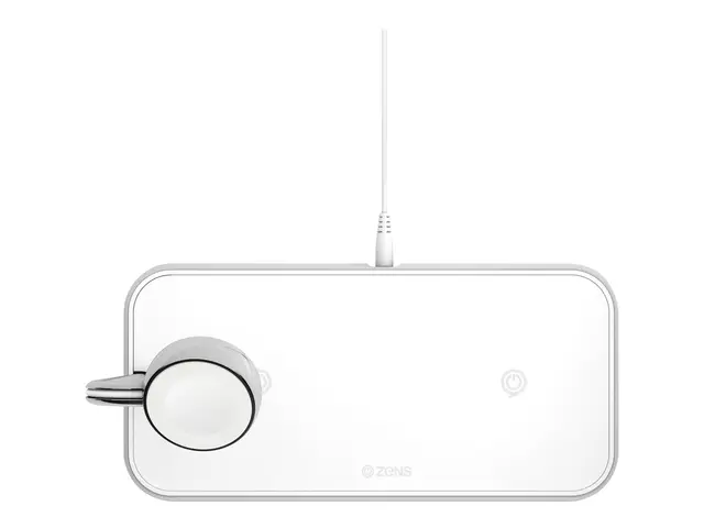 ZENS Dual+Watch Aluminium Wireless Charger - Trådløs ladematte + A...