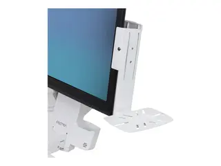 Ergotron StyleView - Monteringssett (støttevinkel, monteringsmaskinvare, VESA-monteringsbrakett, P/L-lockoutmaskinvare, vinkelhylle) for skanner - hvit - monitorside