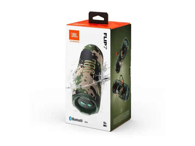 JBL Flip 7 - Høyttaler - for bærbar bruk trådløs - Bluetooth - Appstyrt - 35 watt - toveis - squad 