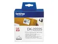 Brother DK-22225 - Papir - svart på hvitt Rull (3,8 cm x 30,5 m) 1 rull(er) sammenhengende etiketter - for Brother QL-1050N, QL-500A, QL-500BS, QL-500BW, QL-550, QL-560, QL-560VP, QL-570