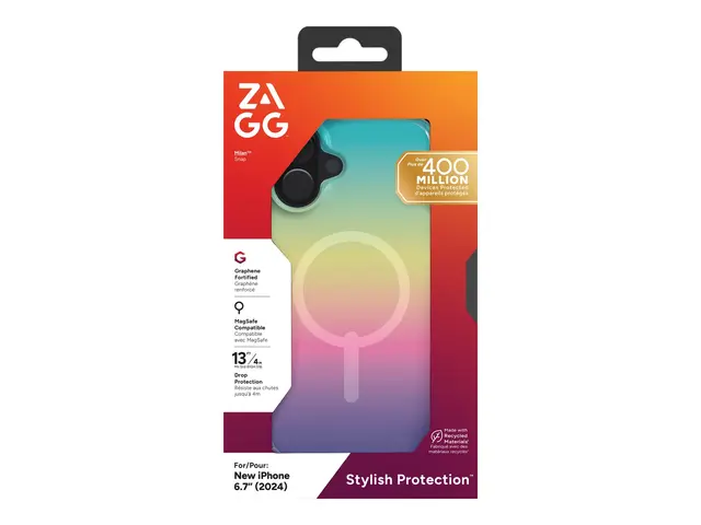 ZAGG Milan Snap - Baksidedeksel for mobiltelefon MagSafe-samsvar g...