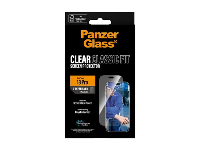 PanzerGlass - Skjermbeskyttelse for mobiltelefon - klassisk passfo...