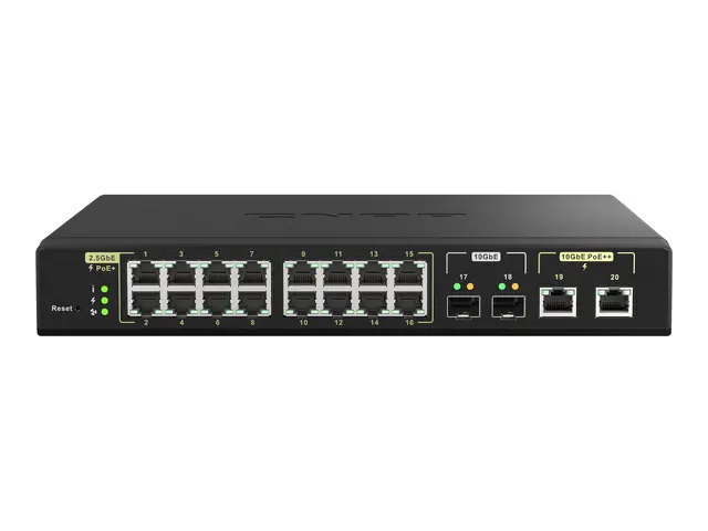 QNAP QSW-M2116P-2T2S - Switch - Styrt - 16 x 100/1000/2.5G (PoE+) ...
