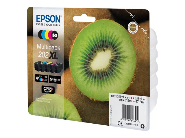 Epson 202XL Multipack - 5-pack - 47.2 ml - XL - svart, gul, cyan, ...