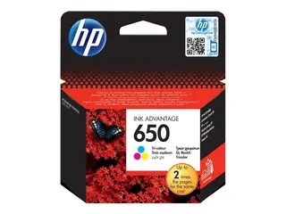 HP 650 - 5 ml - farge (cyan, magenta, gul) original - Ink Advantage - hengeboks - blekkpatron - for Deskjet Ink Advantage 2515