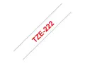 Brother TZe-222 - R&#248;dt p&#229; hvitt - Rull (0,9 cm x 8 m) 1 kassett(er) laminert teip for Brother PT-P750, P950; P-Touch PT-E310; P-Touch Cube PT-P300; P-Touch Cube Pro PT-P910