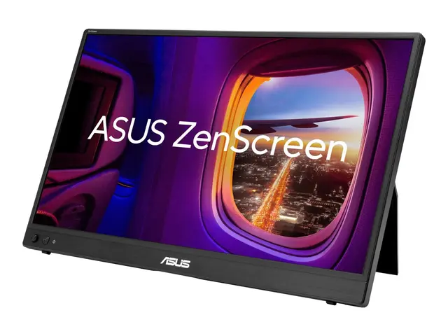 ASUS ZenScreen MB16AHVE - LED-skjerm - 15.6" portabel - 1920 x 1080 Full HD (1080p) @ 60 Hz - IPS - 250 cd/m² - 800:1 - 5 ms - Mini HDMI, 2xUSB-C - svart 