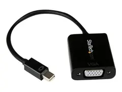 StarTech.com Mini DisplayPort to VGA Adapter DisplayPort 1.2 - 1080p - Thunderbolt to VGA Monitor Adapter - Mini DP to VGA (MDP2VGA2) - video adapter - Mini DisplayPort til HD-15 (VGA) - 22 cm