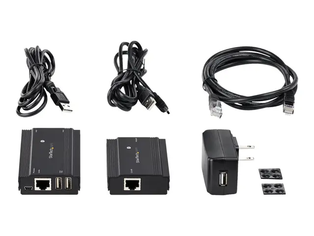 StarTech.com 4 Port USB 2.0 Extender Hub over Single CAT5e/CAT6 Et...