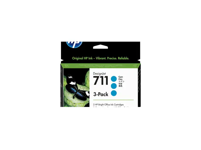 HP 711 - 3-pack - 29 ml - cyan - original - DesignJet - blekkpatro...