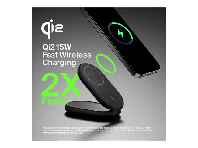 Belkin BoostCharge - Trådløst ladestativ magnetisk, sammenleggbar,...