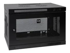 Eaton Tripp Lite Series 9U Wall Mount Rack Enclosure Server Cabinet w/ Door &amp; Side Panels Rack skap - veggmonterbar - svart - 9U - 19&quot;
