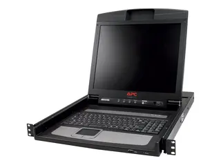 APC LCD Console - KVM-konsoll - 17" - kan monteres i rack 1280 x 1024 @ 75 Hz - svart - 1U - for P/N: SMTL2K2RM2UCL, SMTL2K2RM2UCLNC, SMTL3KRM2UCL, SMTL3KRM2UCLNC, SMX3000RMX93