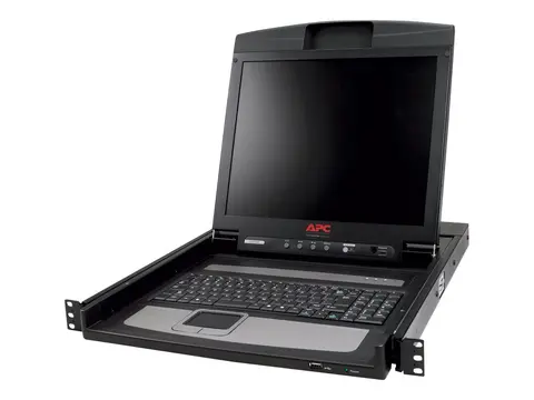 APC LCD Console - KVM-konsoll - 17" - kan monteres i rack 1280 x 1024 @ 75 Hz - svart - 1U - for P/N: SMTL2K2RM2UCLNC, SMTL3KRM2UCLNC, SRT5KRMXLT-A, SRT6KRMXLT-A, SRT8KRMXLT-A