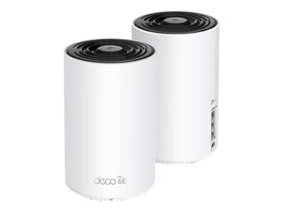 TP-Link Deco XE75 V1 - Wi-Fi-system (2 rutere) - inntil 5500 kvadratfot - maske 1GbE - Wi-Fi 6E - Multib&#229;nd