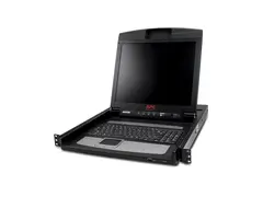 APC LCD Console - KVM-konsoll - 17&quot; kan monteres i rack - 1280 x 1024 @ 75 Hz - svart - 1U - for P/N: AR3103, AR3103SP, AR3106SP, SRT1000RMXLI, SRT1000RMXLI-NC, SRT5KRMXLW-TW