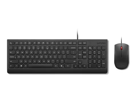 Lenovo Essential Wired Combo - Tastatur- og mussett USB - QWERTY - Nordisk - svart