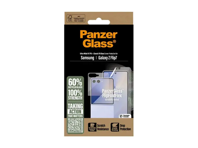 PanzerGlass - Skjermbeskyttelse for mobiltelefon glass og film Sam...