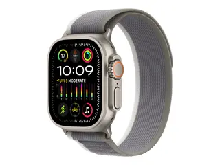 Apple - Sløyfe for smart armbåndsur - 49 mm S/M-størrelse - grå, grønn