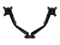 Startech Desk Mount Dual Monitor Arm - One-Touch Height Adjustment (ARMSLIMDUO) monteringssett justerbar arm - for LCD-skjerm - svart
