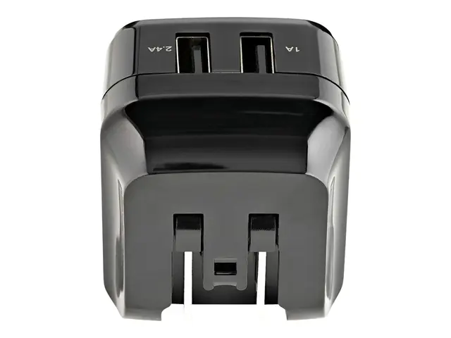 Startech Travel USB Wall Charger - 2 Port Black Universal Adapter ...