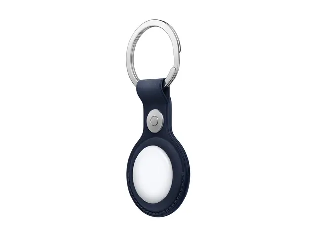 Apple - Eske for airtag mikrotvill, stainless steel mørk blå iPhon...