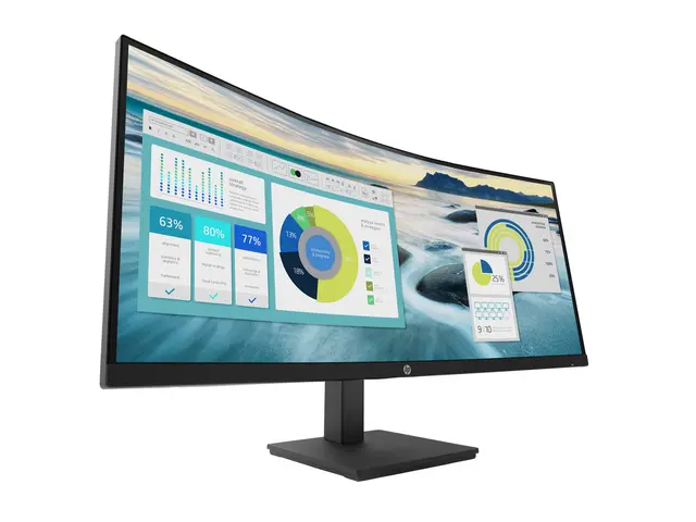 HP P34hc G4 - P-Series - LED-skjerm - kurvet - 34" - 3440 x 1440 W...