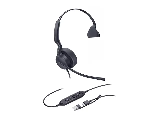 Yealink UH42 Mono - Hodesett on-ear kablet USB-C, USB-A