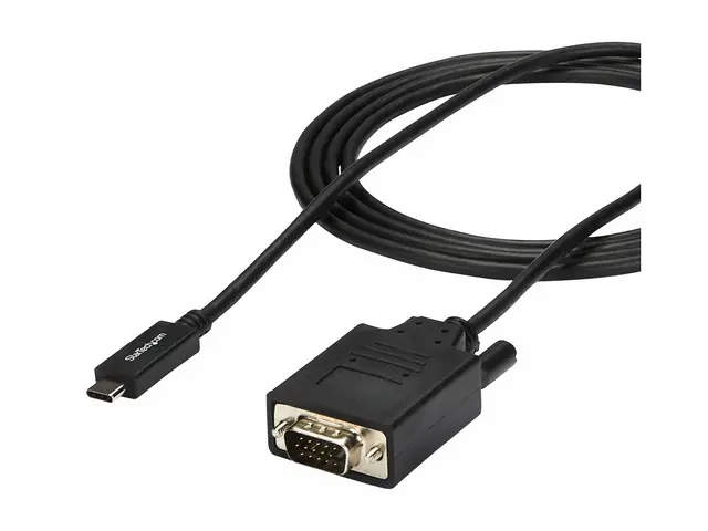 StarTech.com 6ft (2m) USB C to VGA Cable, 1920x1200/1080p Type Vid...