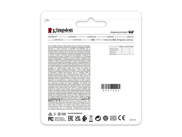 Kingston DataTraveler - USB-flashstasjon 64 GB USB 3.2 Gen 1 (en p...