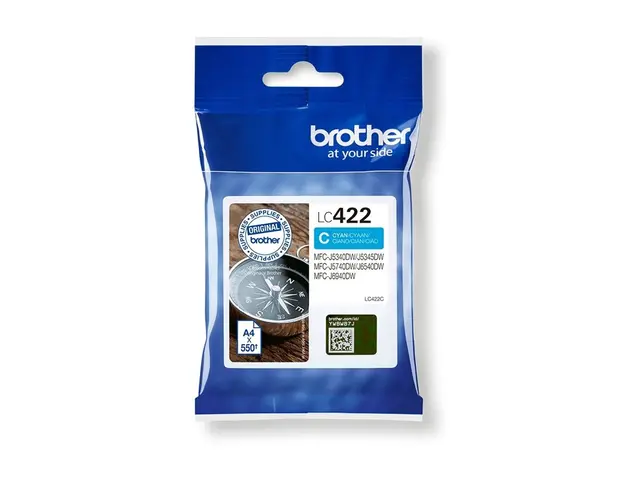 Brother LC422C - Cyan original blekkpatron for MFC-J5340DW, MFC-J5...