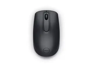 Dell WM118 - Mus - optisk - 3 knapper - trådløs 2.4 GHz - USB trådløs mottaker - svart