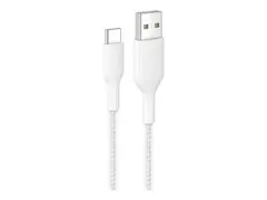 Belkin BoostCharge Pro - USB-kabel - USB (hann) til USB-C (hann) USB 2.0 - 2 m - flettet, USB Fast Charge (15W) - hvit