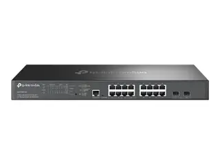 TP-Link Omada SG3218XP-M2 V1 - Switch L2+ - Styrt - 8 x 2.5GBase-T + 8 x 100/1000/2.5G (PoE+) + 2 x 10 Gb Ethernet SFP+ (opplink) - rackmonterbar - PoE+ (240 W)