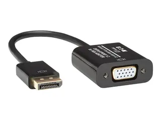 Eaton Tripp Lite Series 6in DisplayPort to VGA Adapter Active Converter DP to VGA M/F DPort 1.2 6&quot; Displayadapter - DisplayPort (hann) til HD-15 (VGA) (hunn) - 15.2 cm - aktiv - svart