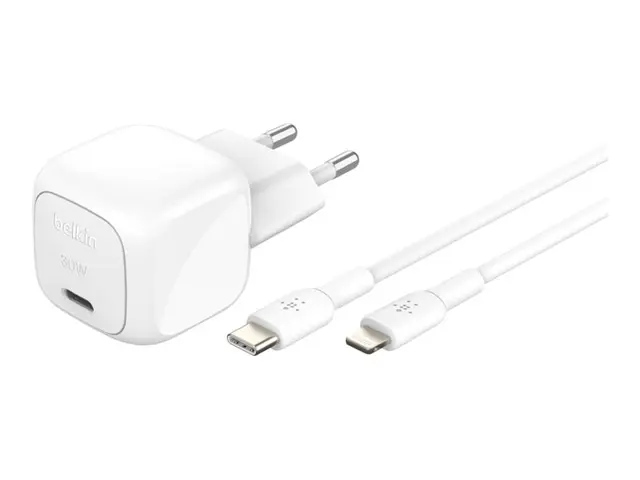Belkin BoostCharge - Strømadapter kompakt 30 watt Power Delivery 3...