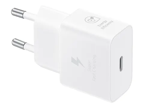 Samsung EP-T2510N - Str&#248;madapter - 25 watt 3 A - PD 3.0, PD/PPS, SFC (24 pin USB-C) - p&#229; kabel: USB-C - hvit