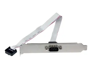 StarTech.com 16in (40cm) 9 Pin Serial Male to 10 Pin Motherboard Header Slot Plate motherboard Serial Port Adapter (PLATE9M16) - Serielt panel - DB-9 (hann) til 10 pin IDC (hunn) - 41 cm - gr&#229;
