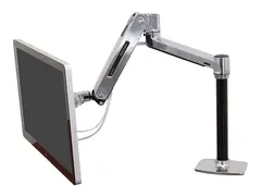 Ergotron LX HD Sit-Stand - Monteringssett (leddarm, stang, VESA-adapter, bordklemmefot, maljemonteringsfot) Konstant kraftteknologi - for LCD-skjerm - polert aluminium - skjermstørrelse: up to 49"