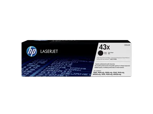 HP 43X - Høy ytelse svart original LaserJet tonerpatron (C8543X) f...